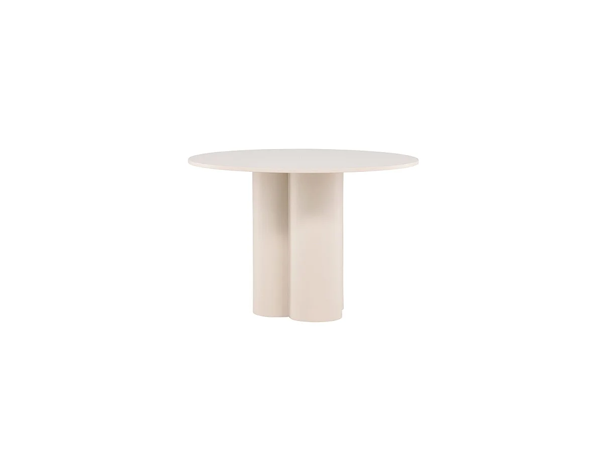 Table à Manger Ronde "Olivia" 110cm Beige