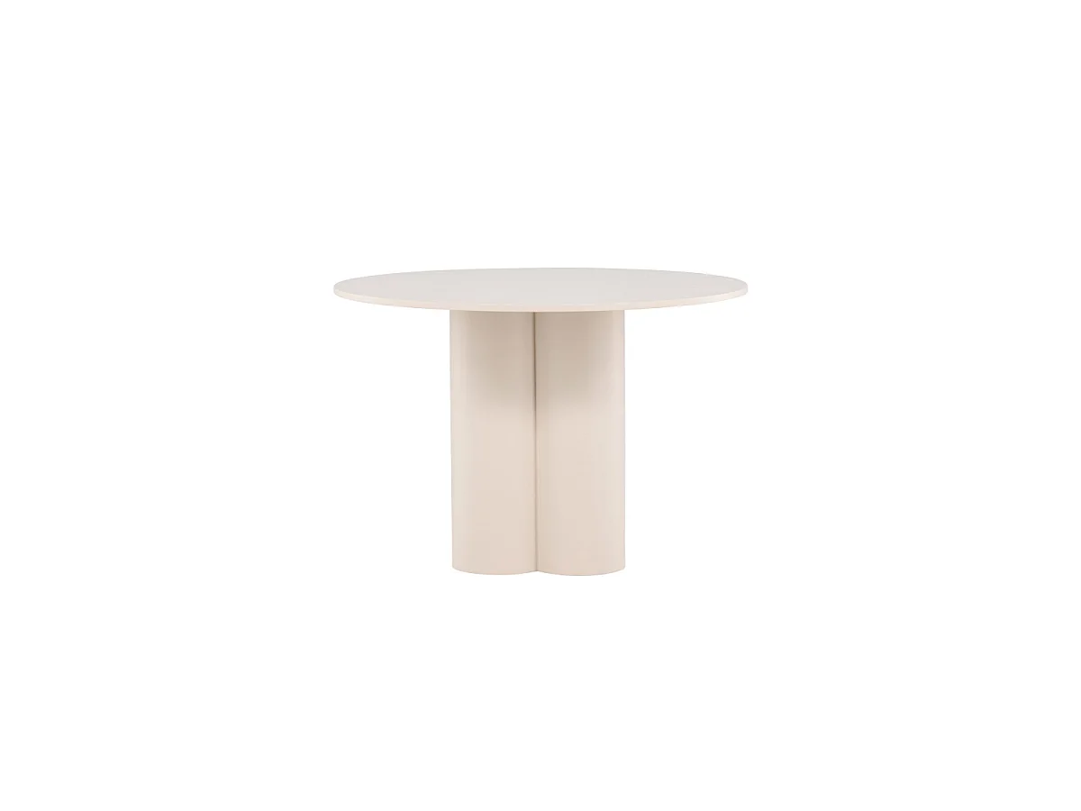 Table à Manger Ronde "Olivia" 110cm Beige