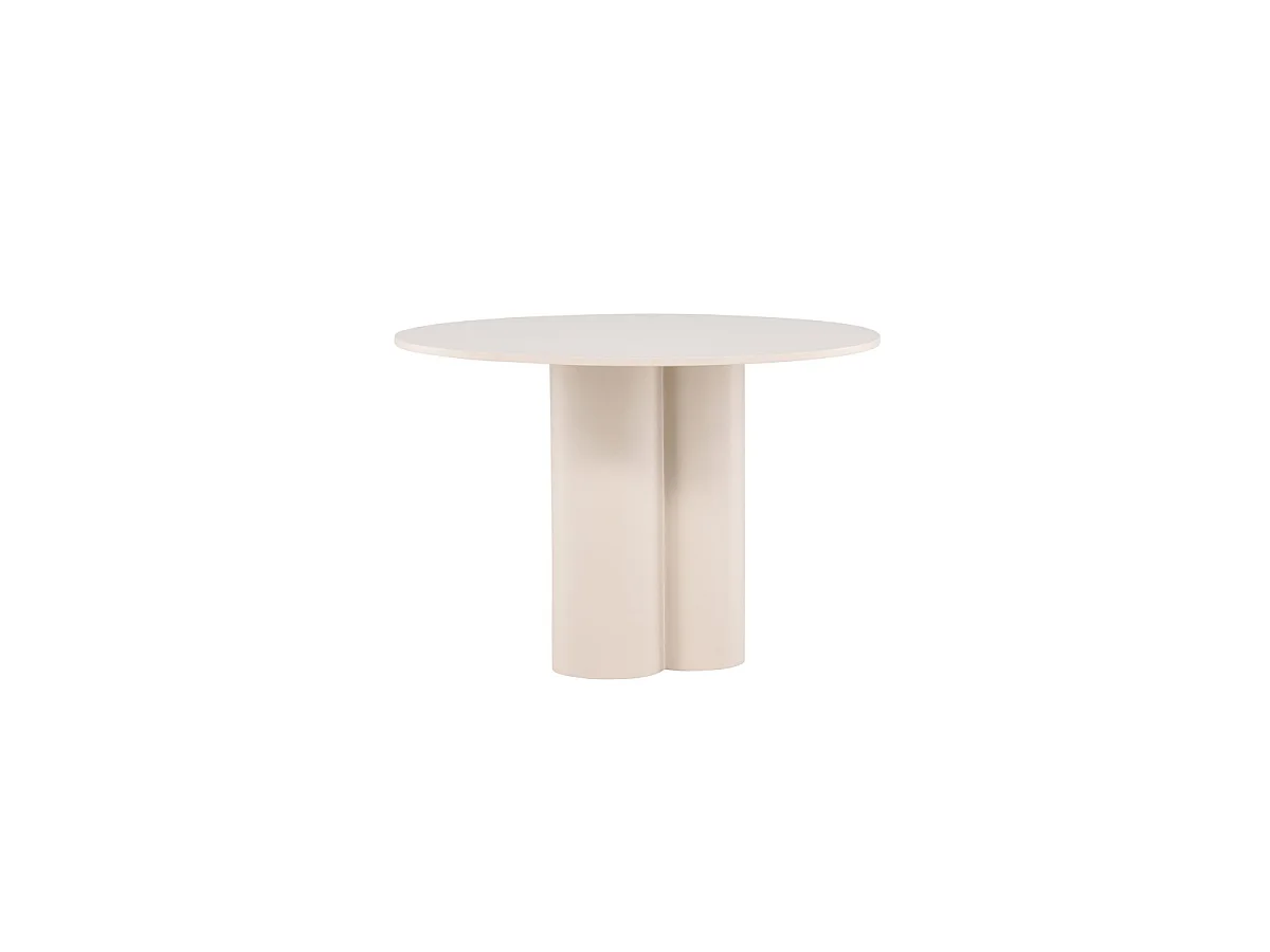 Table à Manger Ronde "Olivia" 110cm Beige