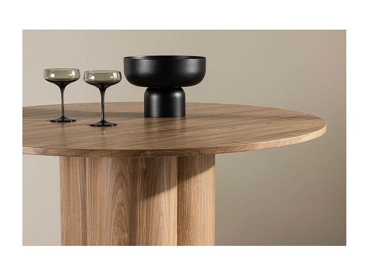 Olivia eetkamertafel Ø110 cm mocca.