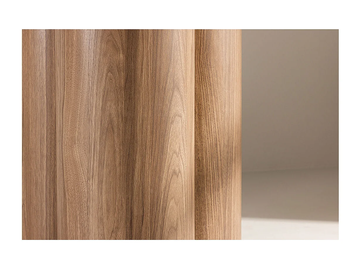 Table à Manger Ronde "Olivia" 110cm Marron