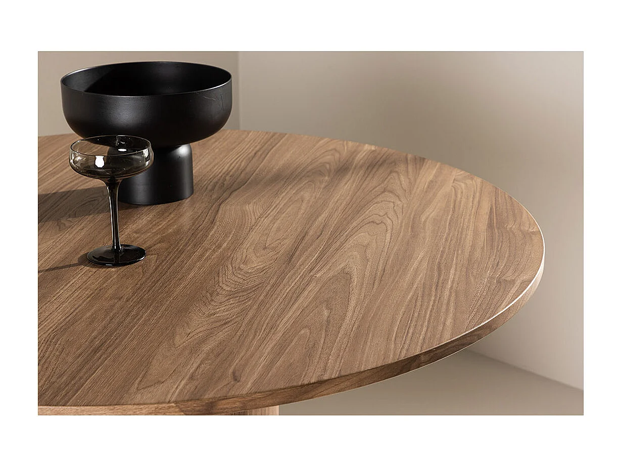 Olivia table de salle à manger Ø110 cm mocca.