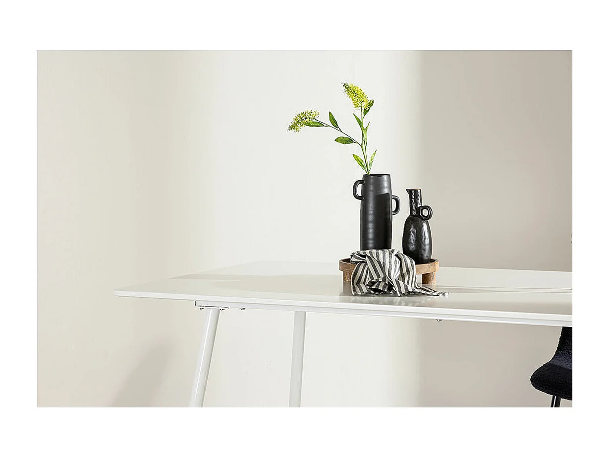 Silar eetkamertafel 90x180 cm wit.