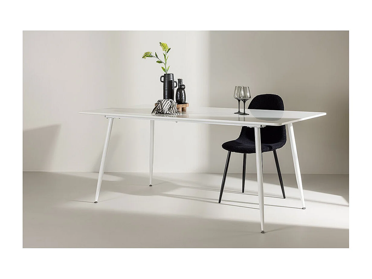 Silar eetkamertafel 90x180 cm wit.
