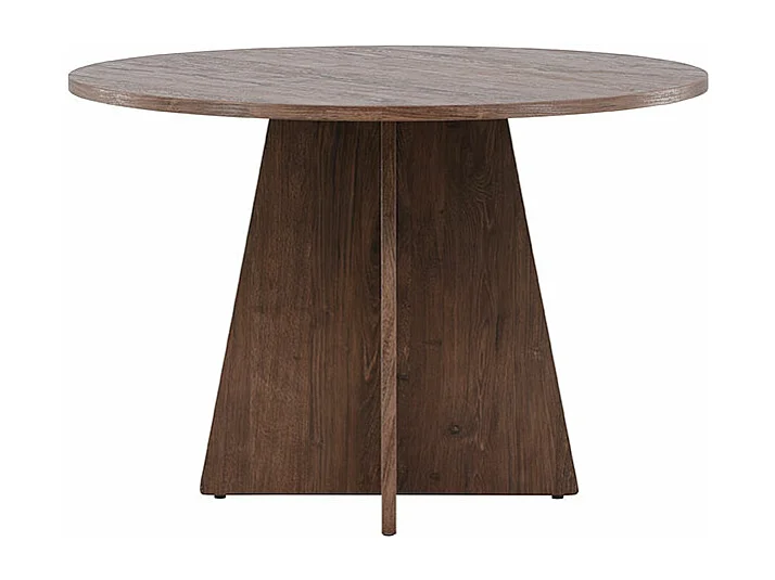 Bootcut eetkamertafel Ø110 cm mocca.