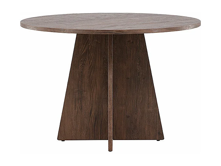 Bootcut eetkamertafel Ø110 cm mocca.