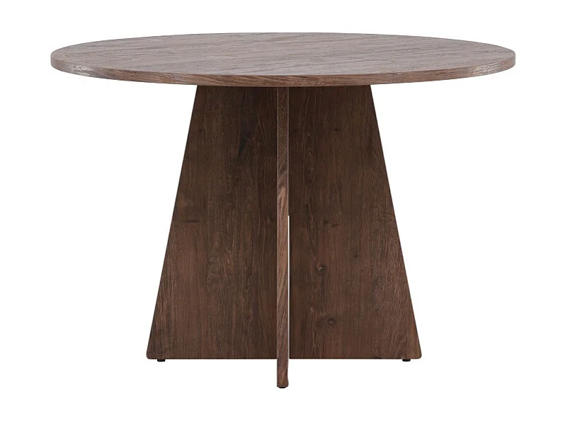 Table à Manger Ronde "Bootcut" 110cm Marron