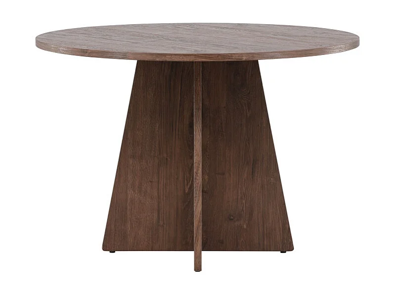 Table à Manger Ronde "Bootcut" 110cm Marron