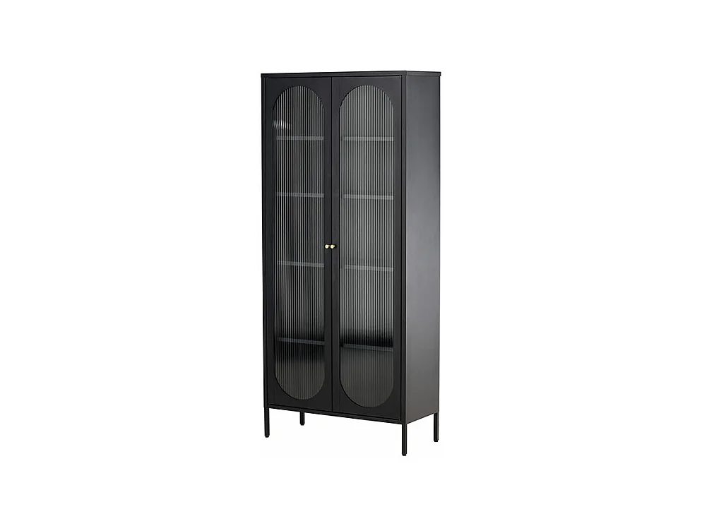 Vitrine Design en Métal "Lima" 180cm Noir