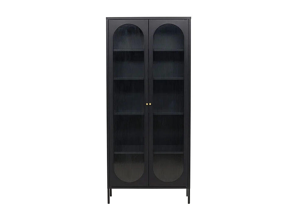 Vitrine Design en Métal "Lima" 180cm Noir