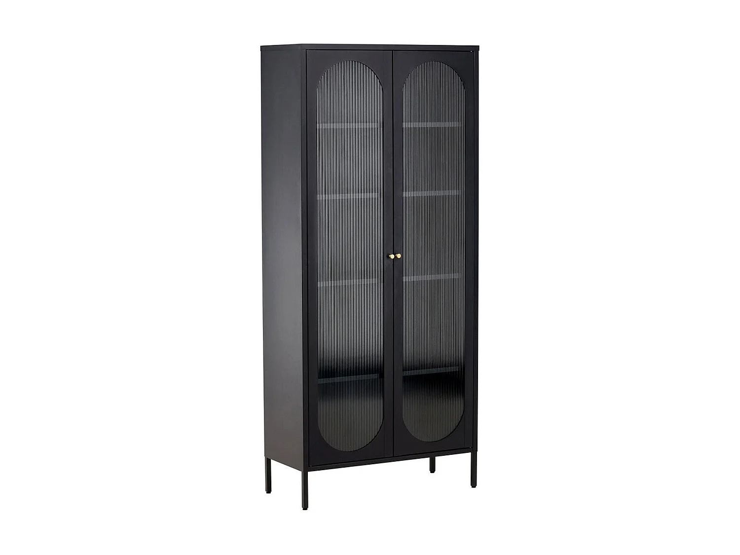 Vitrine Design en Métal "Lima" 180cm Noir