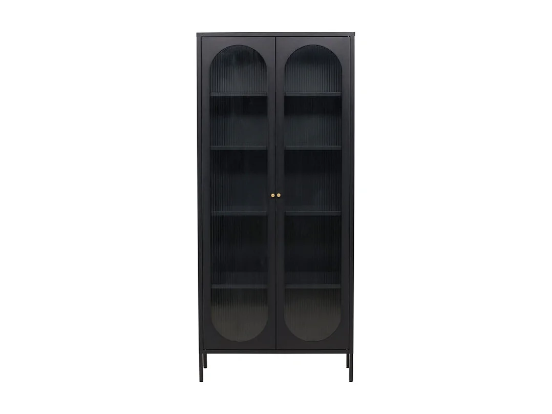 Vitrine Design en Métal "Lima" 180cm Noir
