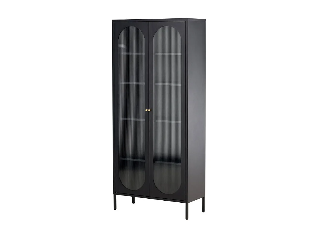 Vitrine Design en Métal "Lima" 180cm Noir