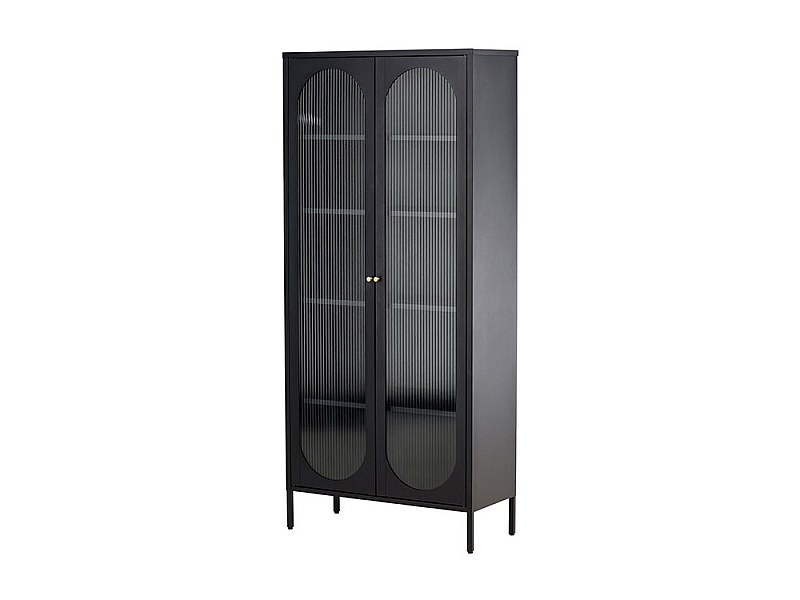 Vitrine Design en Métal "Lima" 180cm Noir