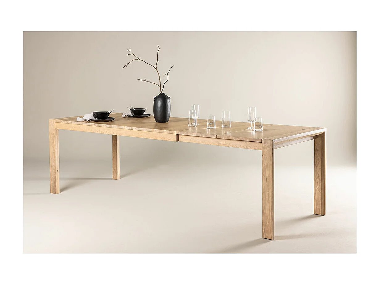 Slider eetkamertafel 95x170 cm naturel.