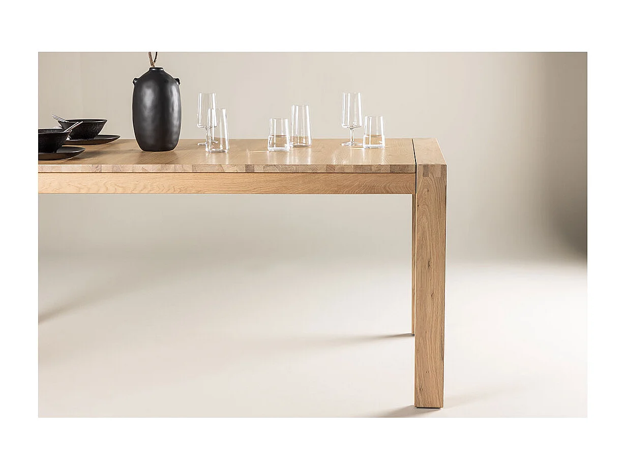 Slider eetkamertafel 95x170 cm naturel.