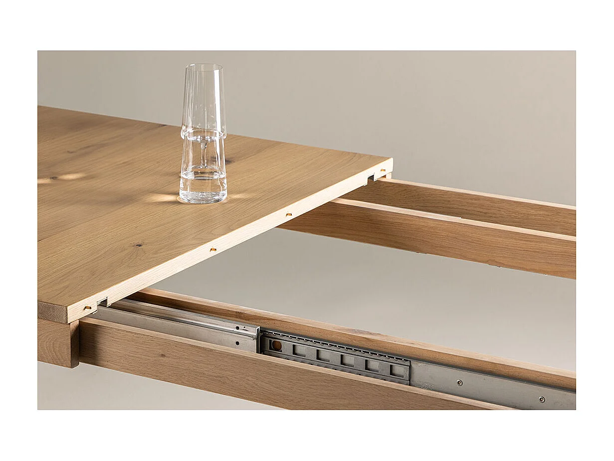 Slider eetkamertafel 95x170 cm naturel.