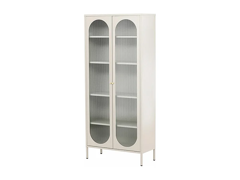 Lima vitrinekast 2 deuren beige.