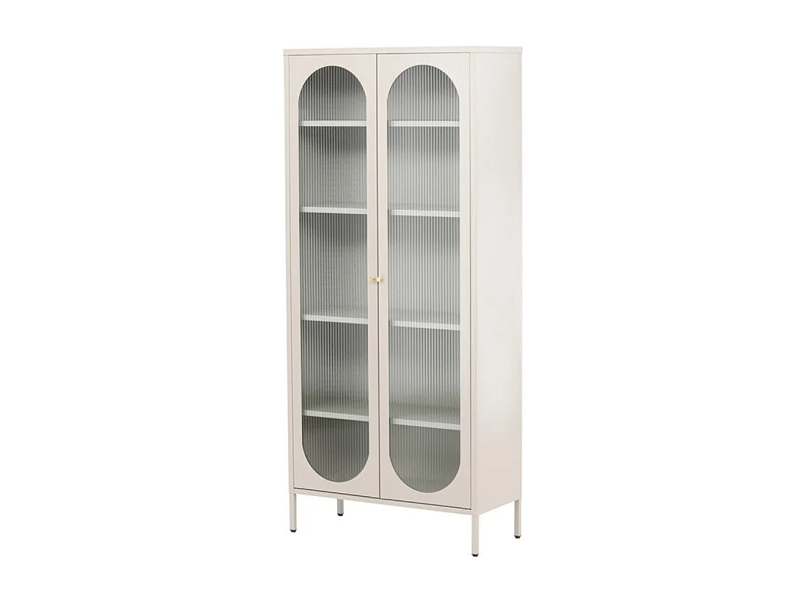 Lima vitrinekast 2 deuren beige.