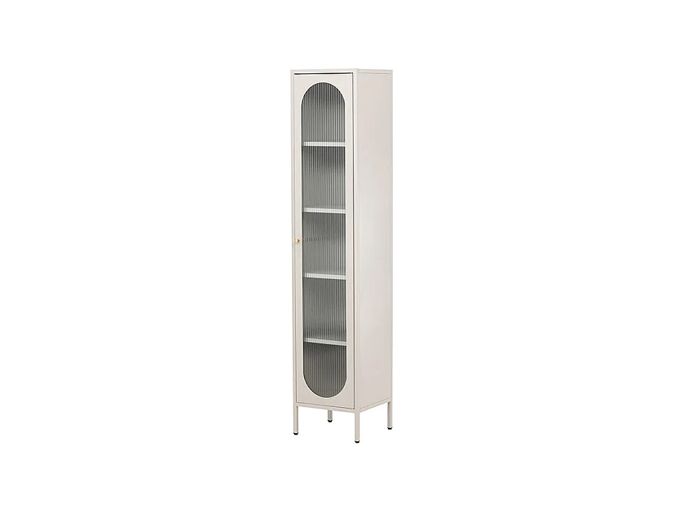 Vitrine Design en Métal "Cali" 180cm Beige