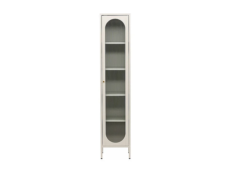 Vitrine Design en Métal "Cali" 180cm Beige