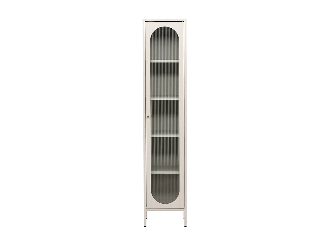 Vitrine Design en Métal "Cali" 180cm Beige