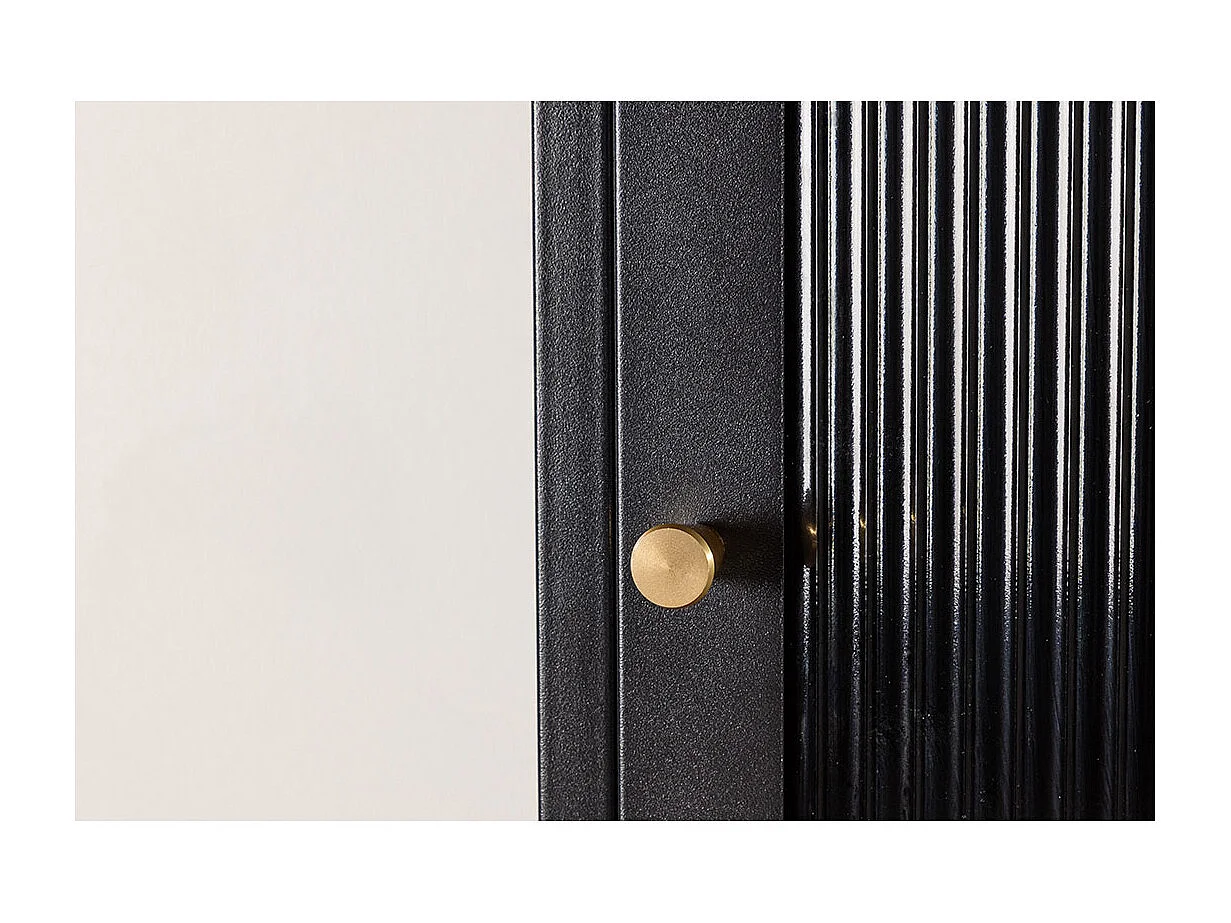 Cali vitrinekast 1 deur zwart.