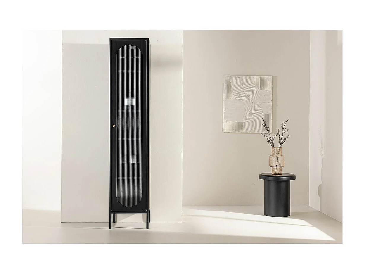 Vitrine Design en Métal "Cali" 180cm Noir