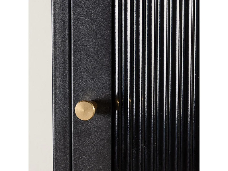 Vitrine Design en Métal "Cali" 180cm Noir