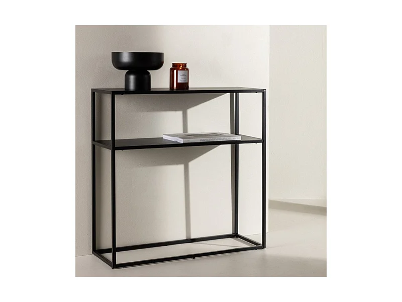 Georgetown sidetable 1 plank zwart.