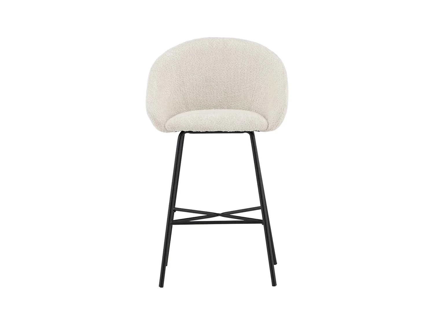 Velvet tabouret de bar blanc, noir