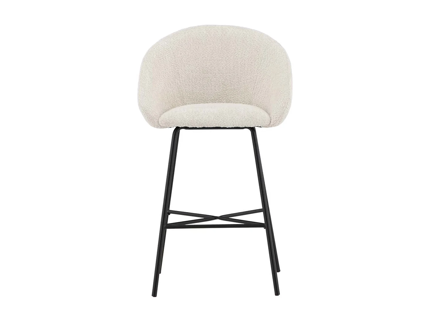 Velvet tabouret de bar blanc, noir