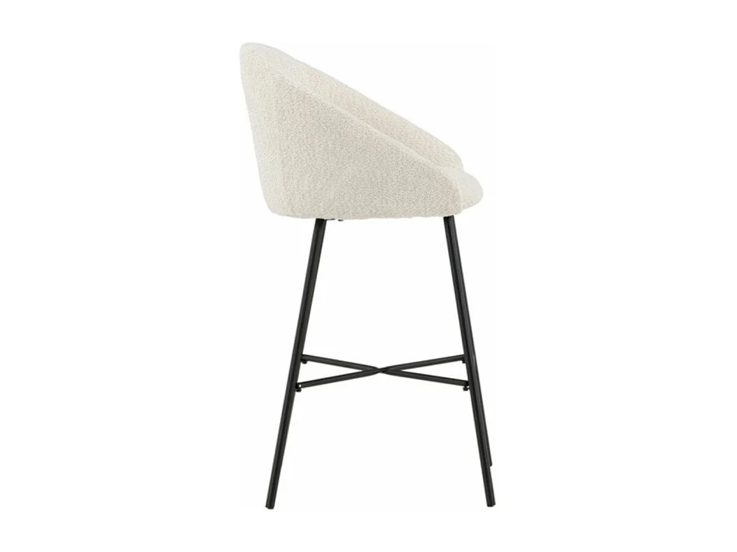 Velvet tabouret de bar blanc, noir