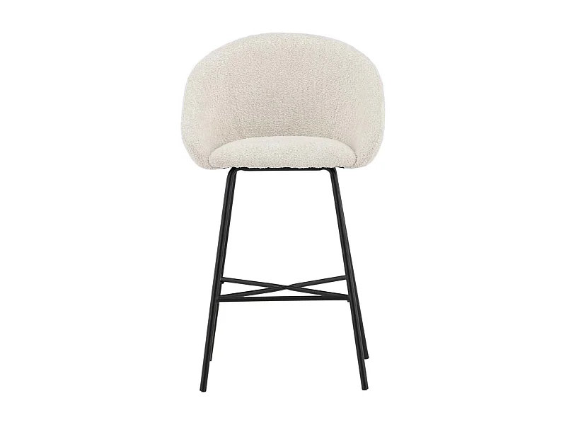 Velvet tabouret de bar blanc, noir