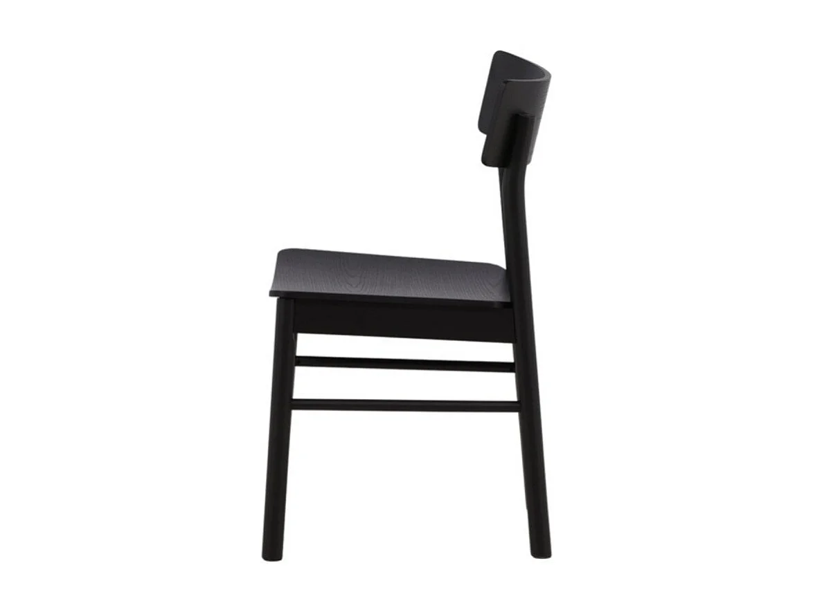 Montros chaise de salle à manger bois noir