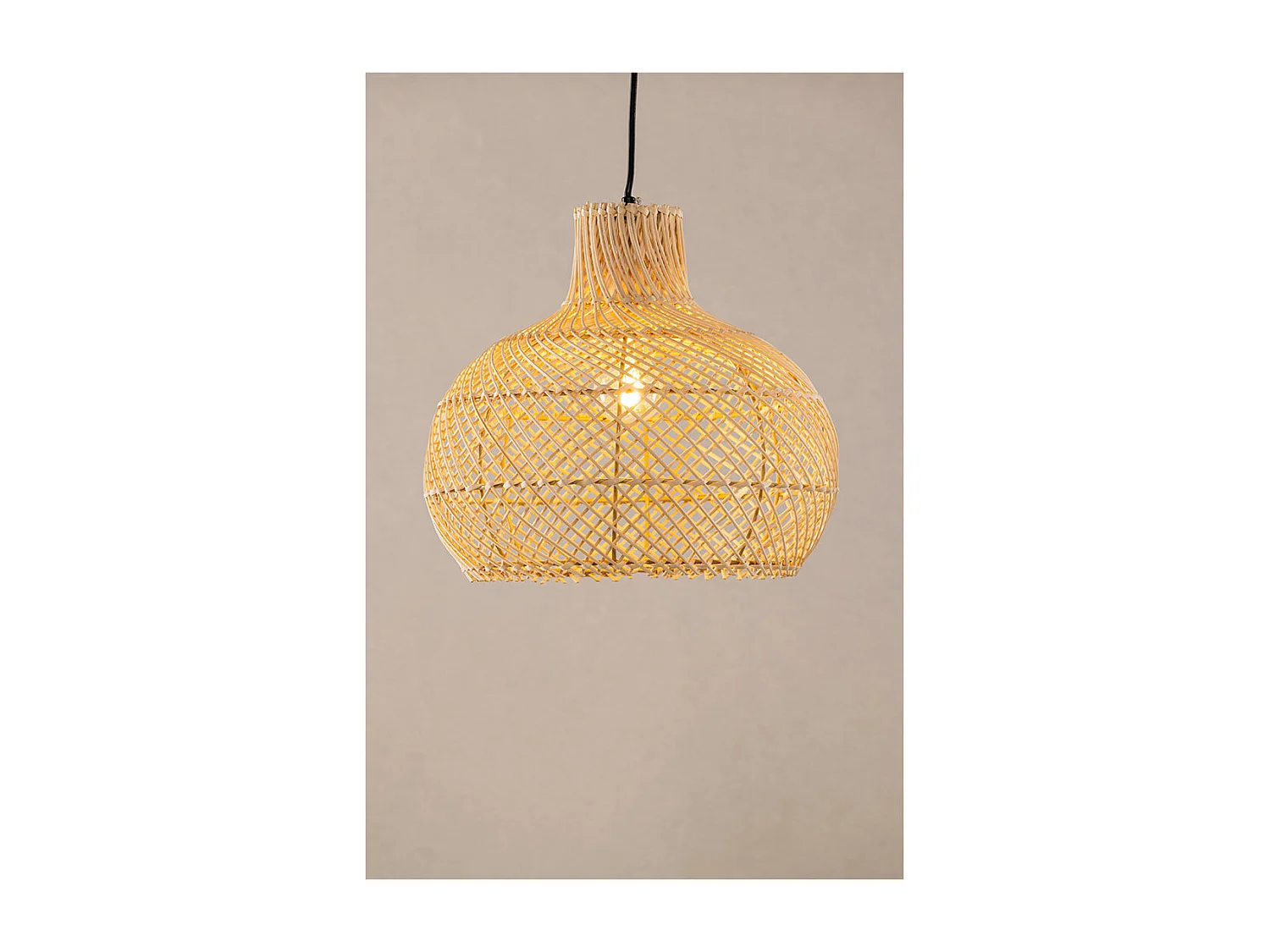 Varekil verlichting hanglamp 35x35x30cm naturel.