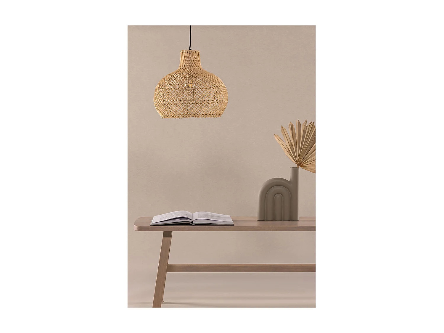 Varekil éclairage lampe pendentif 35x35x30cm naturel.