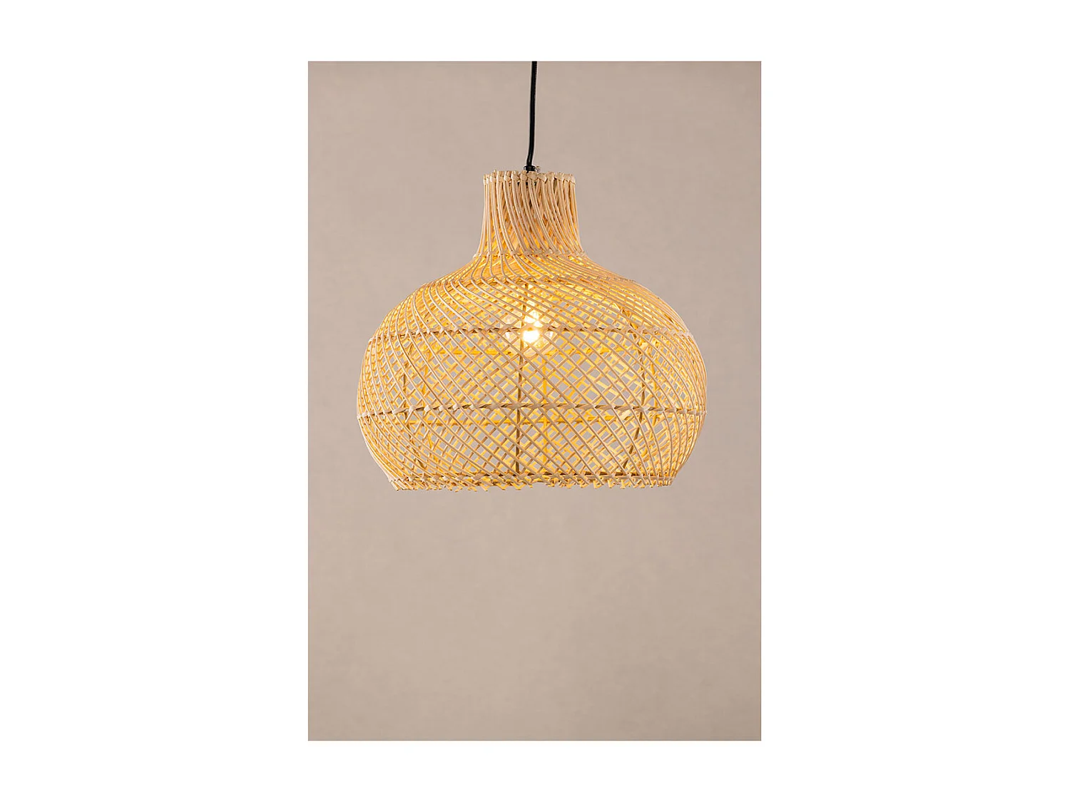 Varekil éclairage lampe pendentif 35x35x30cm naturel.