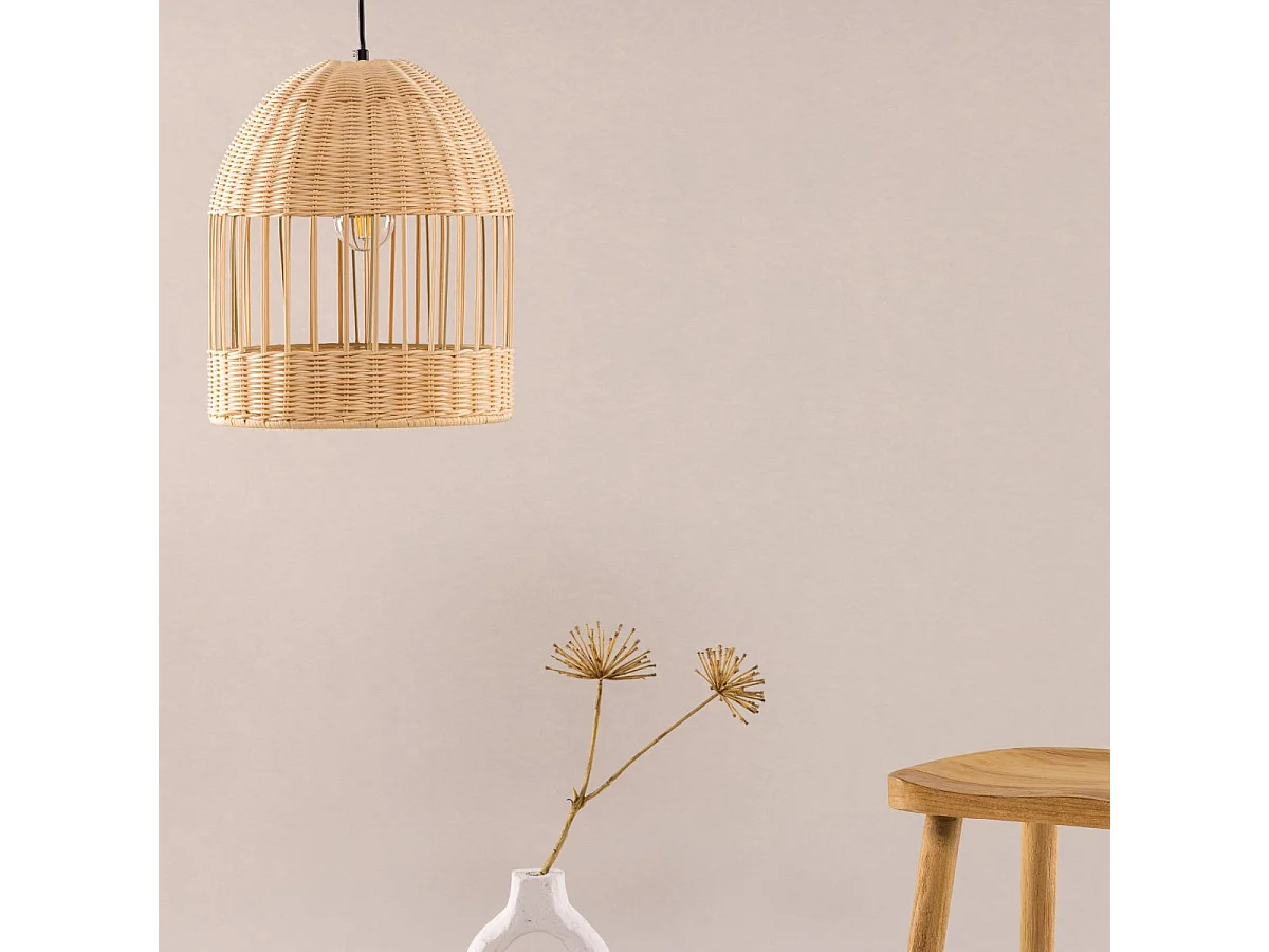 Lampe Suspension en Rotin "Alsback" 35cm Naturel