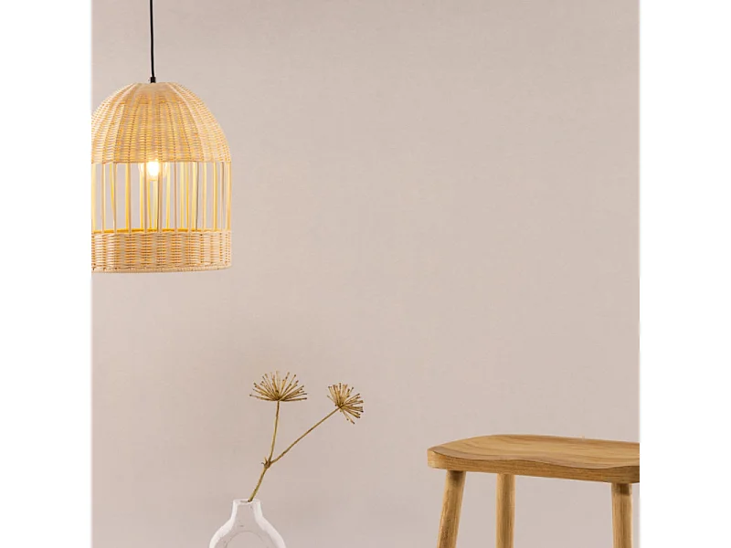 Lampe Suspension en Rotin "Alsback" 35cm Naturel