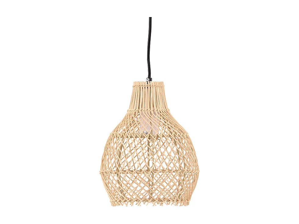 Lampe Suspension Déco en Rotin "Varekil" 25cm Naturel