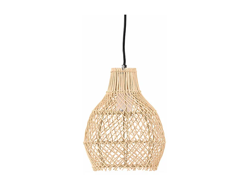 Lampe Suspension Déco en Rotin "Varekil" 25cm Naturel