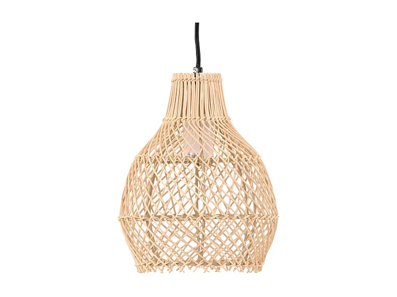 Lampe Suspension Déco en Rotin "Varekil" 25cm Naturel