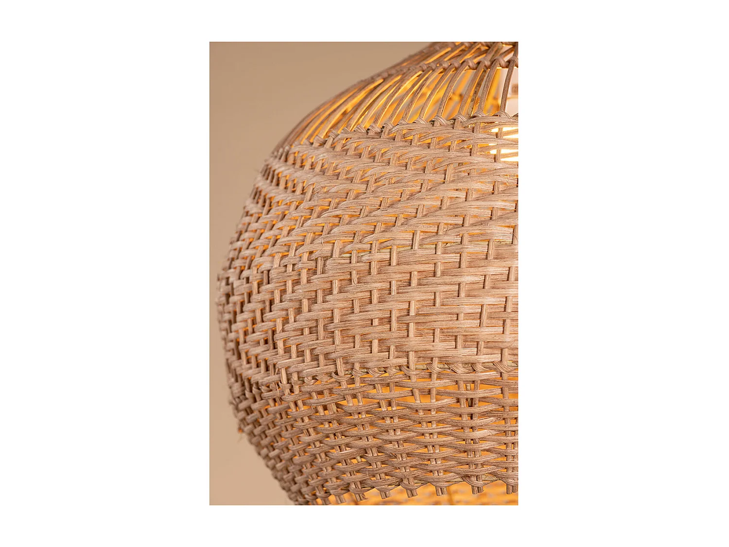 Bastia verlichting hanglamp 50x50x50cm naturel.