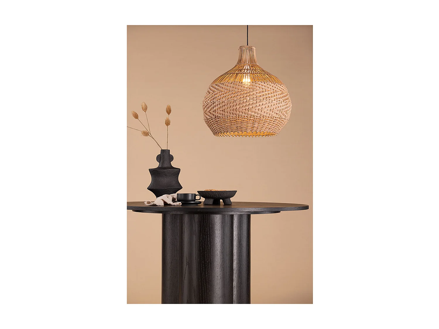 Bastia Beleuchtung Pendelleuchte 50x50x50cm natur.