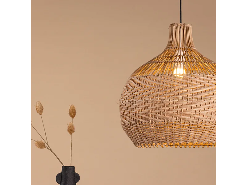 Bastia verlichting hanglamp 50x50x50cm naturel.