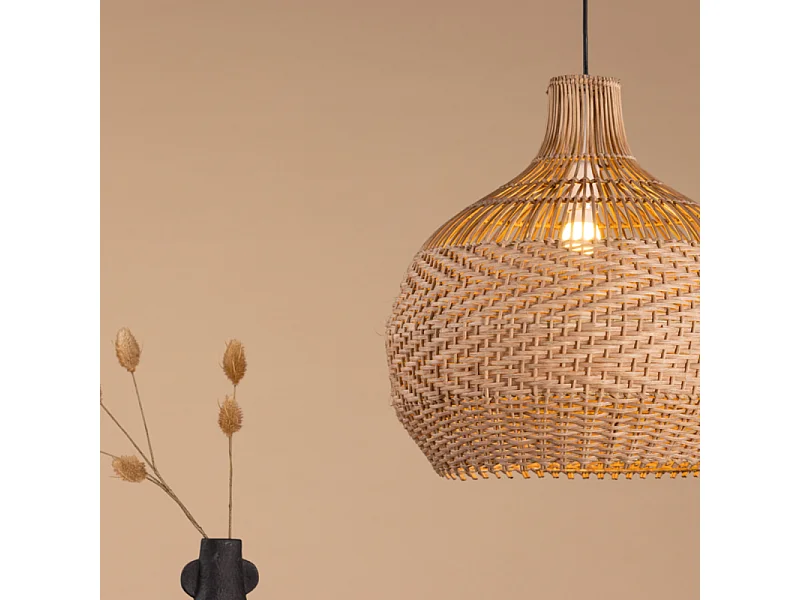Bastia Beleuchtung Pendelleuchte 50x50x50cm natur.