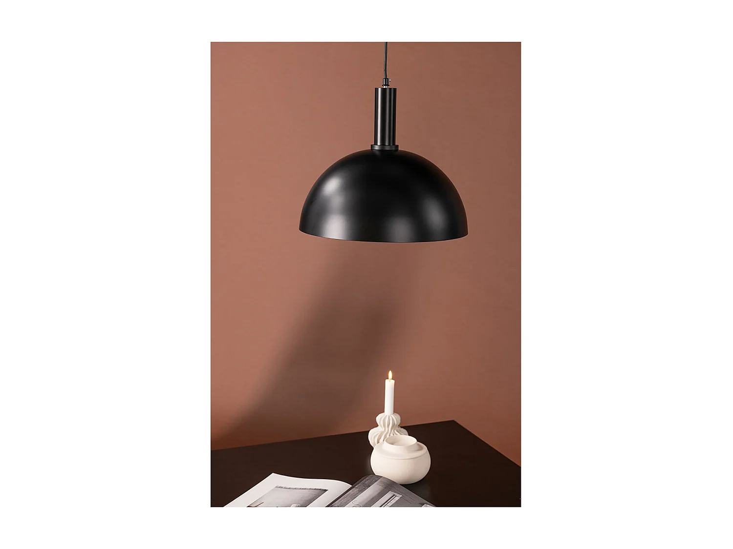 Lampada a sospensione Narbonne 35x35x27,5 cm nera.