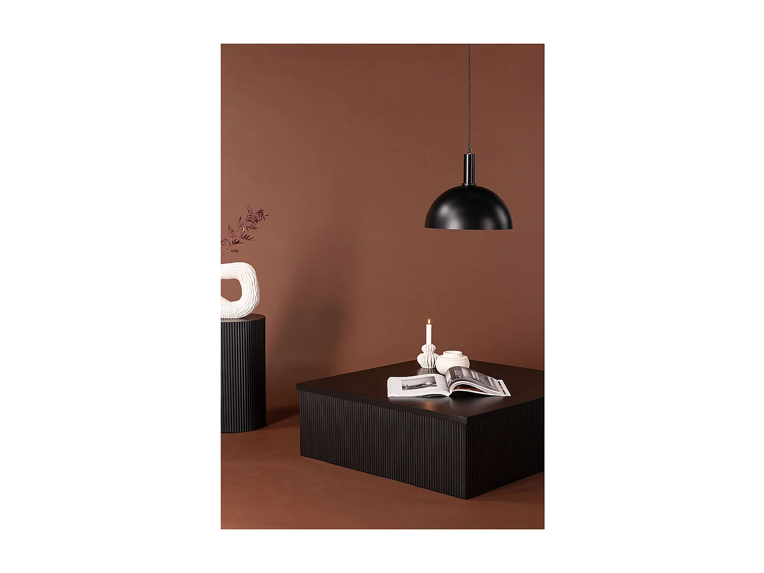 Narbonne verlichting hanglamp 35x35x27,5cm zwart.