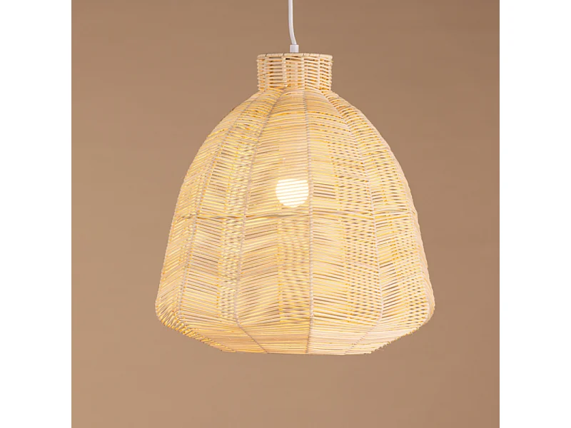 Lampe Suspension en Rotin "Tours" 40cm Naturel